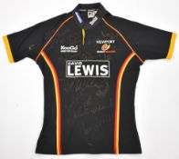 Welsh Rugby Union Newport Gwent Dragons signed replica home shirt 2005 autographed in gold/yellow