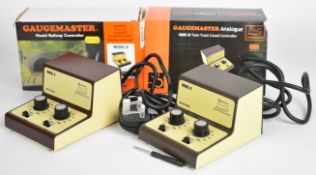 Two Gaugemaster Model D twin track railway controllers, GMC-D, in original boxes.