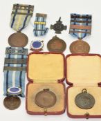 Eight Royal Life Saving Society medals including one to T Hope Feb 1914