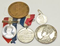 Five Edward VIII 1937 Coronation Medals