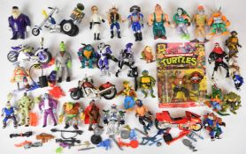 Thirty vintage Teenage Mutant Ninja (Hero) Turtles, Biker Mice from Mars and similar action