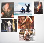 A group of film and TV related autographs to include Michael Gambon, Emma Thompson, Jamie Bell, Andy