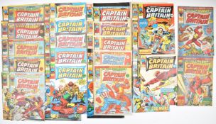 Captain Britain issues #1 to #39 by Marvel Comics (1976-77), an unbroken run to include first
