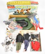 Two Palitoy Action Man figures comprising one flock haired and one painted example, together with