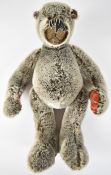 Deans Rag Book or similar style artist Teddy bear with grey mohair, umber pads, stitched features,