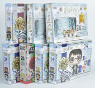 Seven Funko Harry Potter and Star Wars Pocket Pop! advent calendars, each containing twenty-four