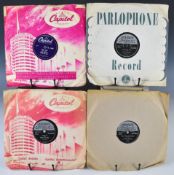 Twenty four 78rpm shellac Rock 'n' Roll / Rockabilly records in a vintage ACME brand 78rpm record