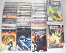 One hundred and thirty Modern Age Fantastic Four and The Avengers related comic books by Marvel to