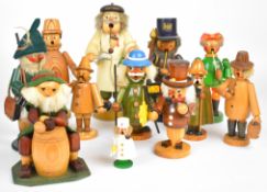 Twelve Seiffener Nussknackerhaus / Christian Ulbricht and similar novelty wooden folk art figures to