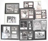 Liverpool FC a collection of eleven display pieces comprising original signatures mounted