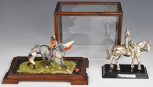 Chas C. Stadden or similar painted metal soldiers depicting a mounted Scots Grey stealing the French