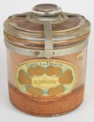 H Upmann cigar or tobacco storage jar for Petite Coronas, with liner and top, H17cm