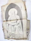 Henry Hugh Armstead RA (1828-1905) collection of pen, ink and wash designs for sculptures at