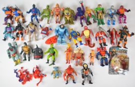 Thirty three vintage Masters of the Universe and Thundercats figures by Mattel and LJN to include