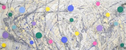 Edward Ball acrylic abstract mixed media artwork constructed from two large separate perspex