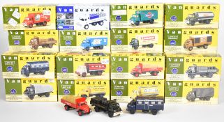 Twenty four Lledo Vanguards 1:64 scale diecast model trucks and similar haulage vehicles to