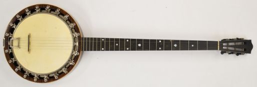 The Windsor Popular Model 7 five string banjo, length 95cm, in fitted case.
