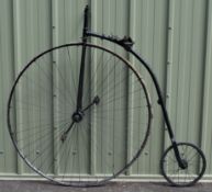 Novelty advertising Penny Farthing or Ordinary bicycle, with spoked wheel and handlebars and frame
