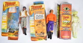 Three Matchbox 'Fighting Furies' pirate action figures comprising Cap'n Peg Leg, Cap'n Hook and