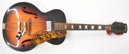 Epiphone Masterbilt archtop acoustic guitar c1930's, with sunburst finish, mother of pearl fret