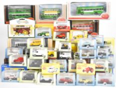 Fifty eight mostly Oxford 1:76 diecast model cars, truck and buses, all in original display boxes.