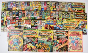 Sixty-six mostly Bronze Age Captain America comics by Marvel.