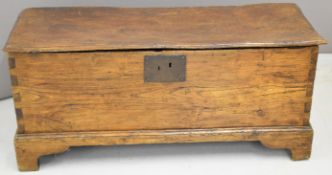 18thC elm sword box or chest, W104 x D40 x H46cm