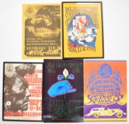 [San Francisco Psychedelic Sixties] Group of five 1960’s posters including concert posters at Avalon