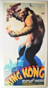 King Kong (1933) print on wooden panel, 138cm x 73cm.