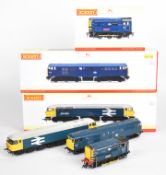 Three Hornby 00 gauge BR diesel locomotives comprising Class 08 08644 R3485, Class 31 31102 R3746
