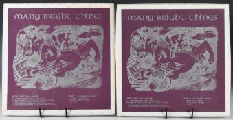 Two limited edition pressings of Many Bright Things self titled Psychedelic Rock interest 1996 USA