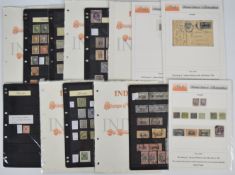 India Sirmur stamp collection including imperf in between varieties, Rajasthan 1950 mint set,