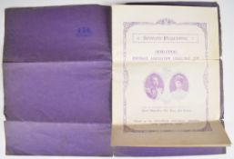 1921 Wolverhampton Wanderer’s F.A. Cup Semi Final Souvenir Programme against Cardiff City played