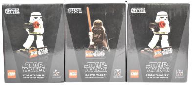 Three Lego Star Wars limited edition maquette models by Gentle Giant Ltd, comprising Darth Vader (