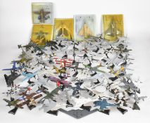 Sixty four GE Fabbri and similar diecast model military jets and aeroplanes to include SR-71