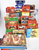 A collection of mostly Corgi diecast model cars, trucks and vans to include vehicles from Building