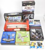 Seven diecast model aeroplanes to include Corgi Aviation Archives 'The Wright Flyer' AA3450I,