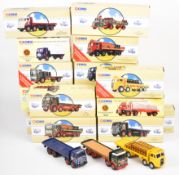 Fifteen Corgi Classics diecast model flatbed trucks to include ERF V Type 10101, Scammell Scarab '