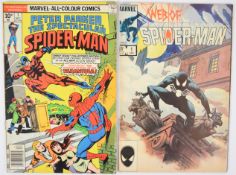 Peter Parker Spectacular Spider-Man #1 and Web of Spider-Man #1 comics by Marvel