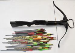 Barnett Thunderbolt crossbow with composite stock, chequered semi-pistol grip and forend and