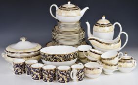 Wedgwood dinner tea and coffee ware decorated in the Cornucopia pattern, at least six place settings