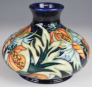 Moorcroft Collector's Club signed Nicola Slaney limited edition 115/250 squat pedestal vase