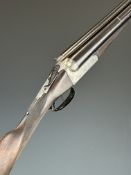 Deactivated W & J Jeffery & Co 12 bore side by side shotgun with scrolling engraving to the named