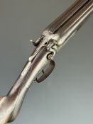 Barclay Gunmakers Ltd of Frome Somerset 12 bore side by side hammer action shotgun with engraved