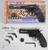Milbro Model 357 .177  CO2 air pistol/ revolver with chequered composite grips, 8-shot magazine