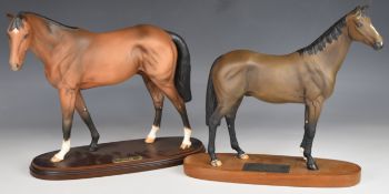 Two Royal Doulton / Beswick racehorse figures Troy and Psalm from the Connoisseur Collection,