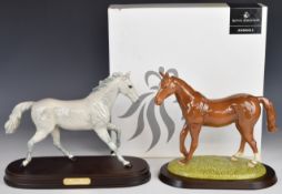 Royal Doulton horse figures 'My First Horse' and 'One Man', tallest 23cm