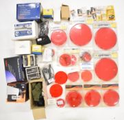 A collection of gun lights and lamps including two Deben Tracer High Power Clulite Range-Lite