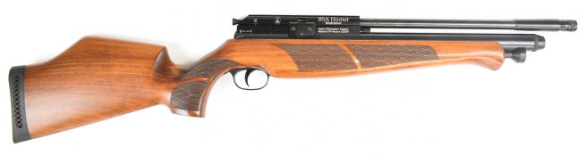 BSA Hornet Multishot .22 FAC PCP air rifle with chequered semi-pistol grip and forend, raised