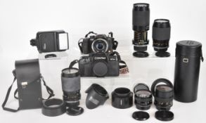 Contax 167MT 35mm SLR camera outfit to include camera body, Zeiss Planar 1.7/50, Distagon 2.8/25,